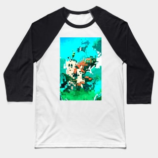 Abstract castle ship Baseball T-Shirt
